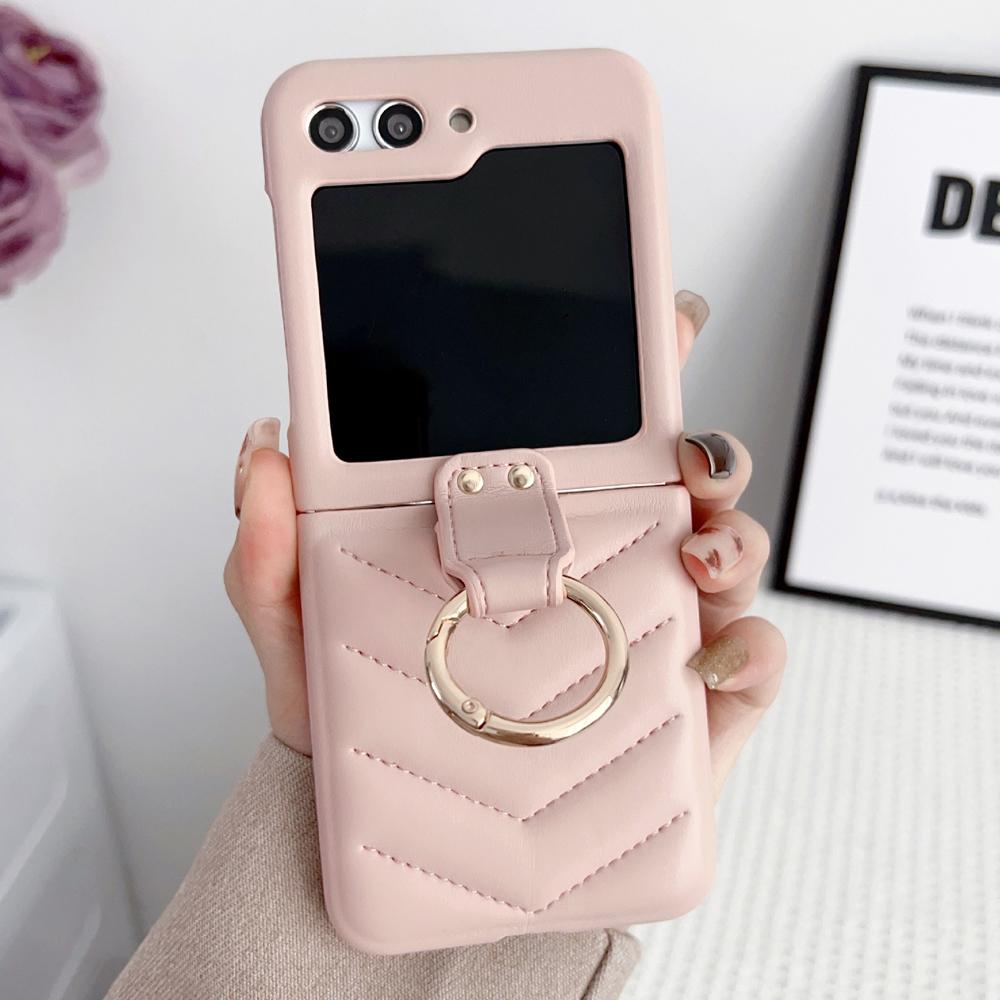 삼성 갤럭시 Z플립5 Z플립4 Z플립3 일체형 핑거 링 스트랩 퀼팅 가죽 지플립5 지플립4 지플립3 제트플립5 제트플립4 제트플립3 플립5 플립4 플립3 케이스