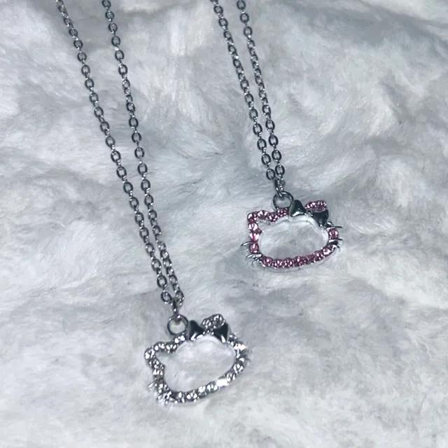 공주풍) 크리스탈냥 보석 체인 목걸이 우정템 <3