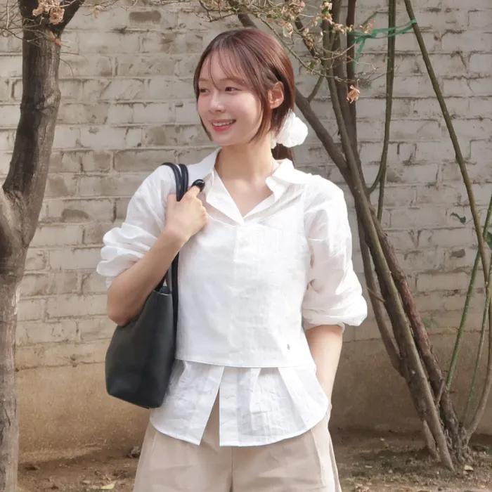 [29CM 단독] Grace Bustier Blouse Set - White
