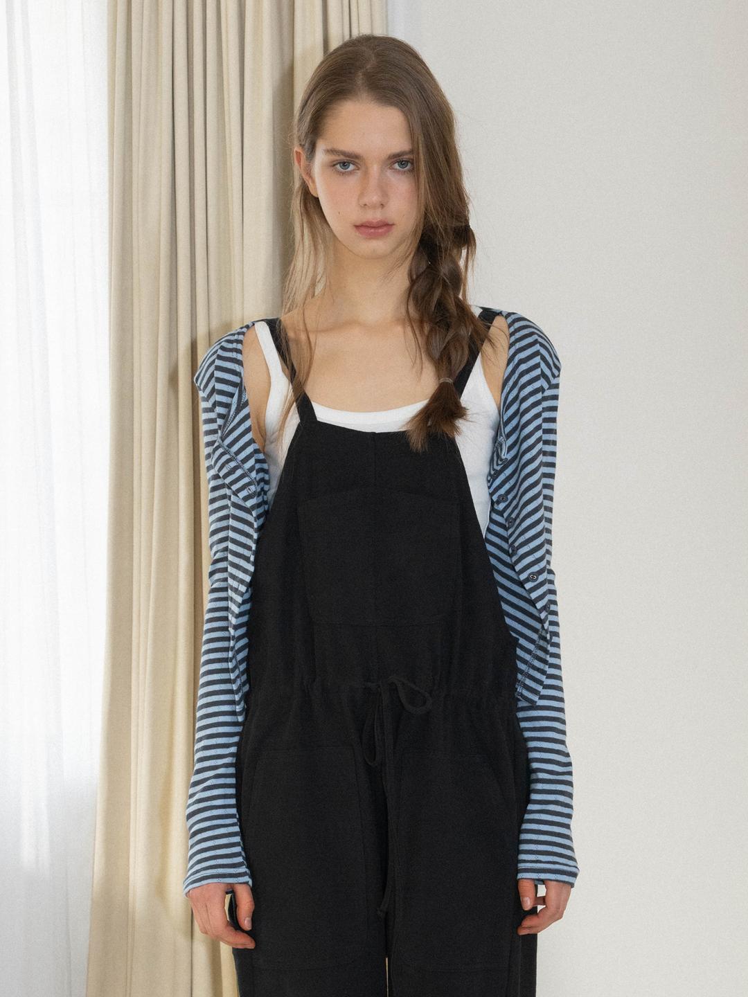 stripe jersey cardigan (blue)