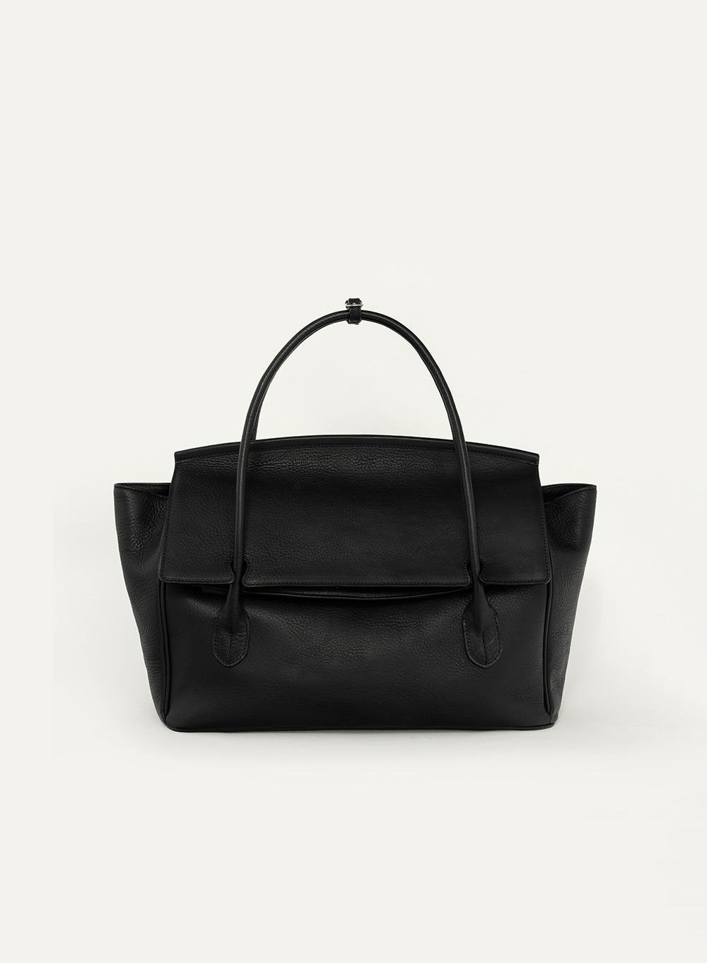 Tessa Leather Tote Bag Black