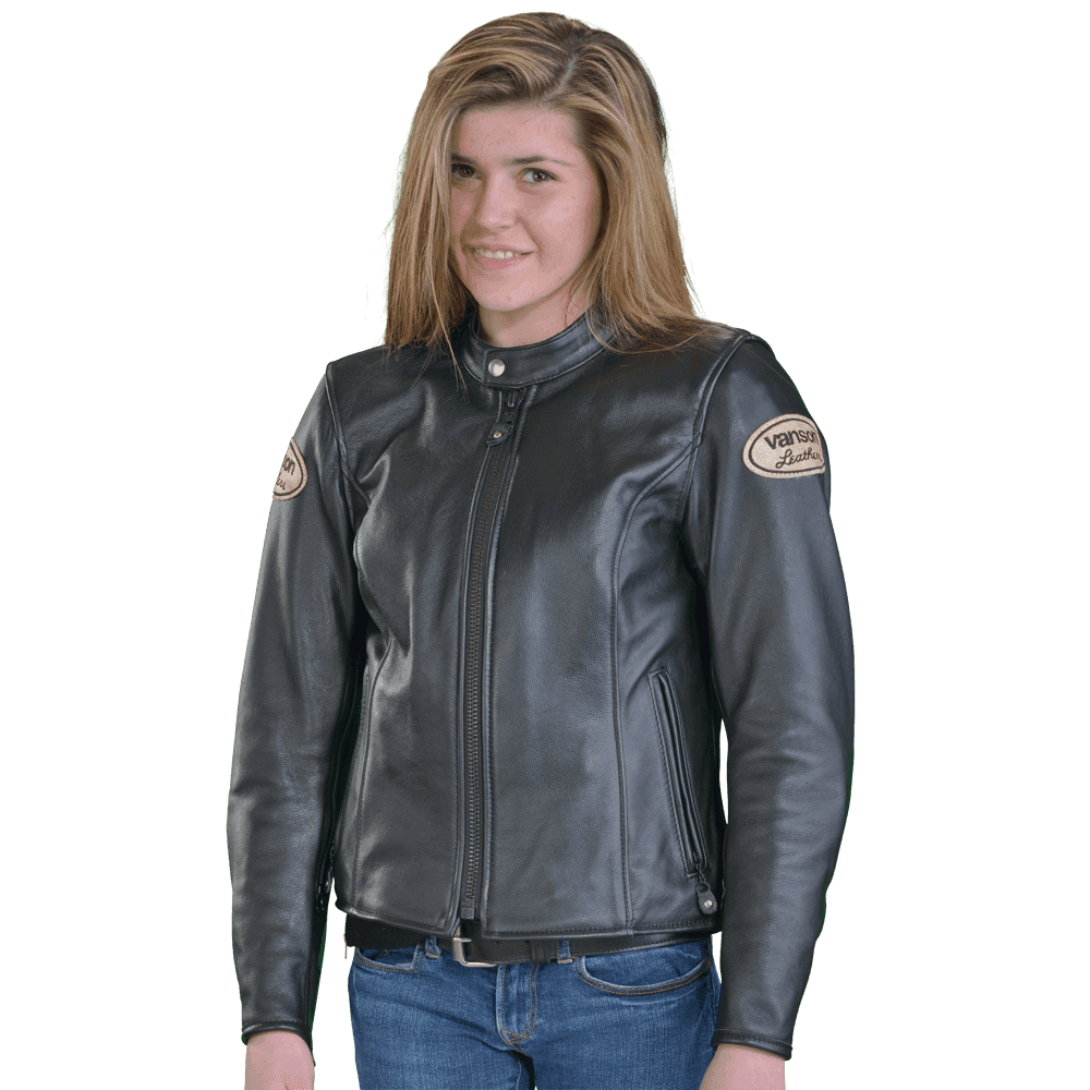 Ladies Drifter Leather Motorcycle Jacket