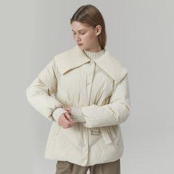 칼라 니트 블록 벨티드 구스 다운 (MOCDDW03MA)