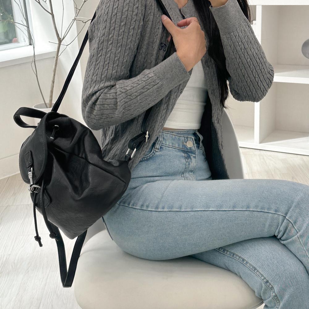 나나상점 💗당일발송💗 모니카 백팩 빈티지 레더 미니 가방 데일리 꾸안꾸 유니크 기내용 유럽 여행 캠퍼스 복조리 대학생 아이패드 수납 가죽 가방