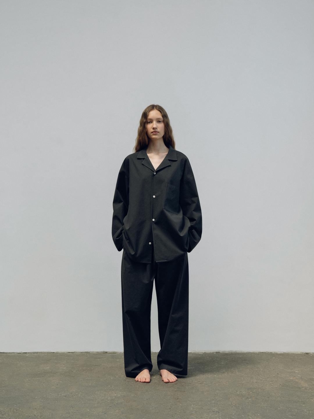 COTTON UNISEX SLEEPWEAR (CHARCOAL)