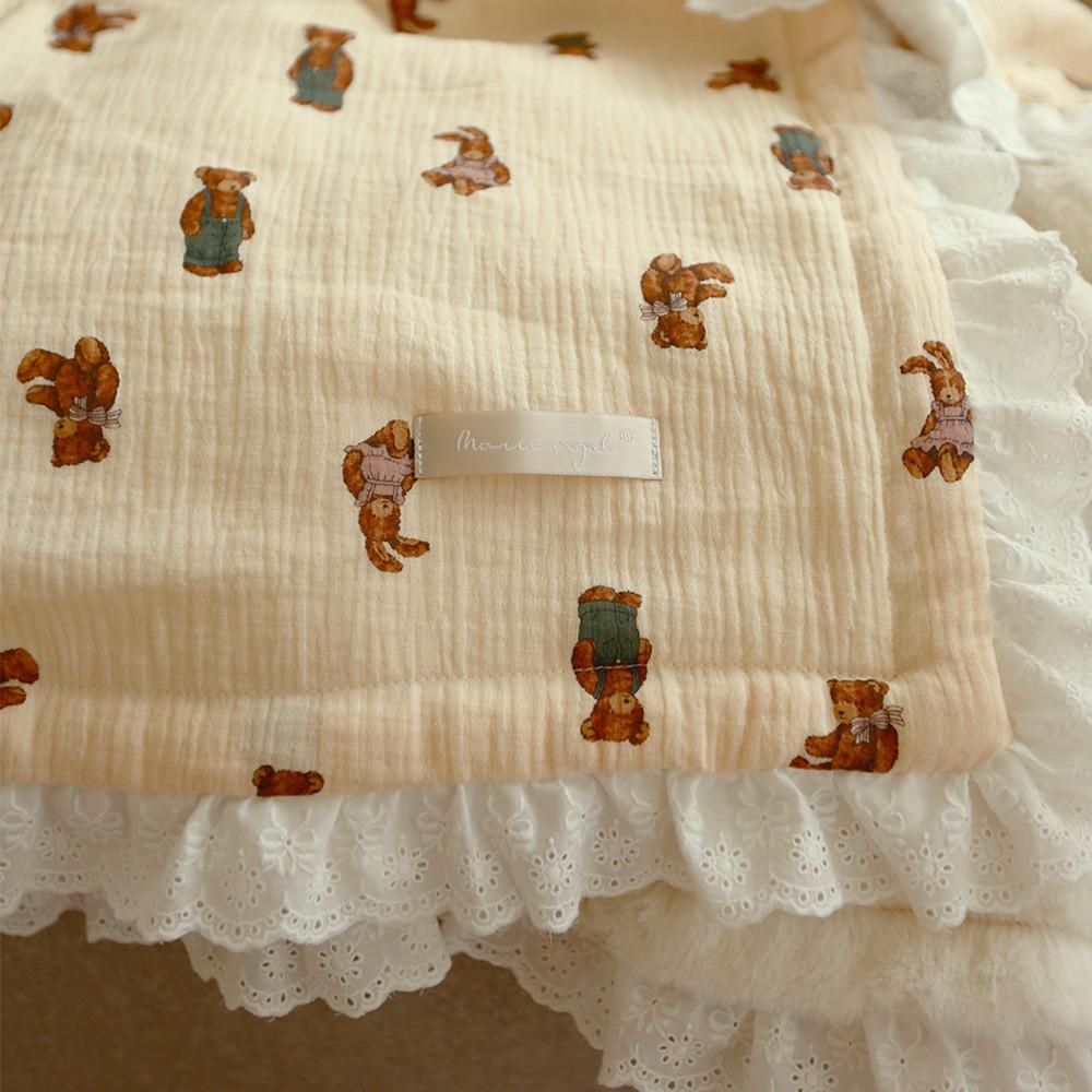 코넬리 담요 극세사 이불 캠핑 블랭킷 겨울 집순이 페이크토끼털 XS