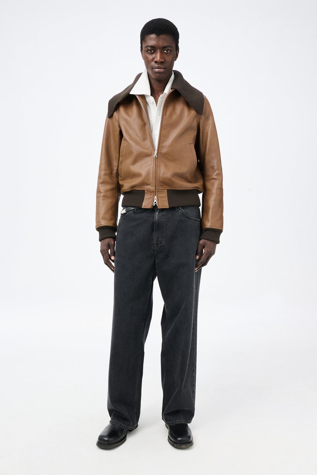 Pharos Bomber Smoky Quartz Goat Skin