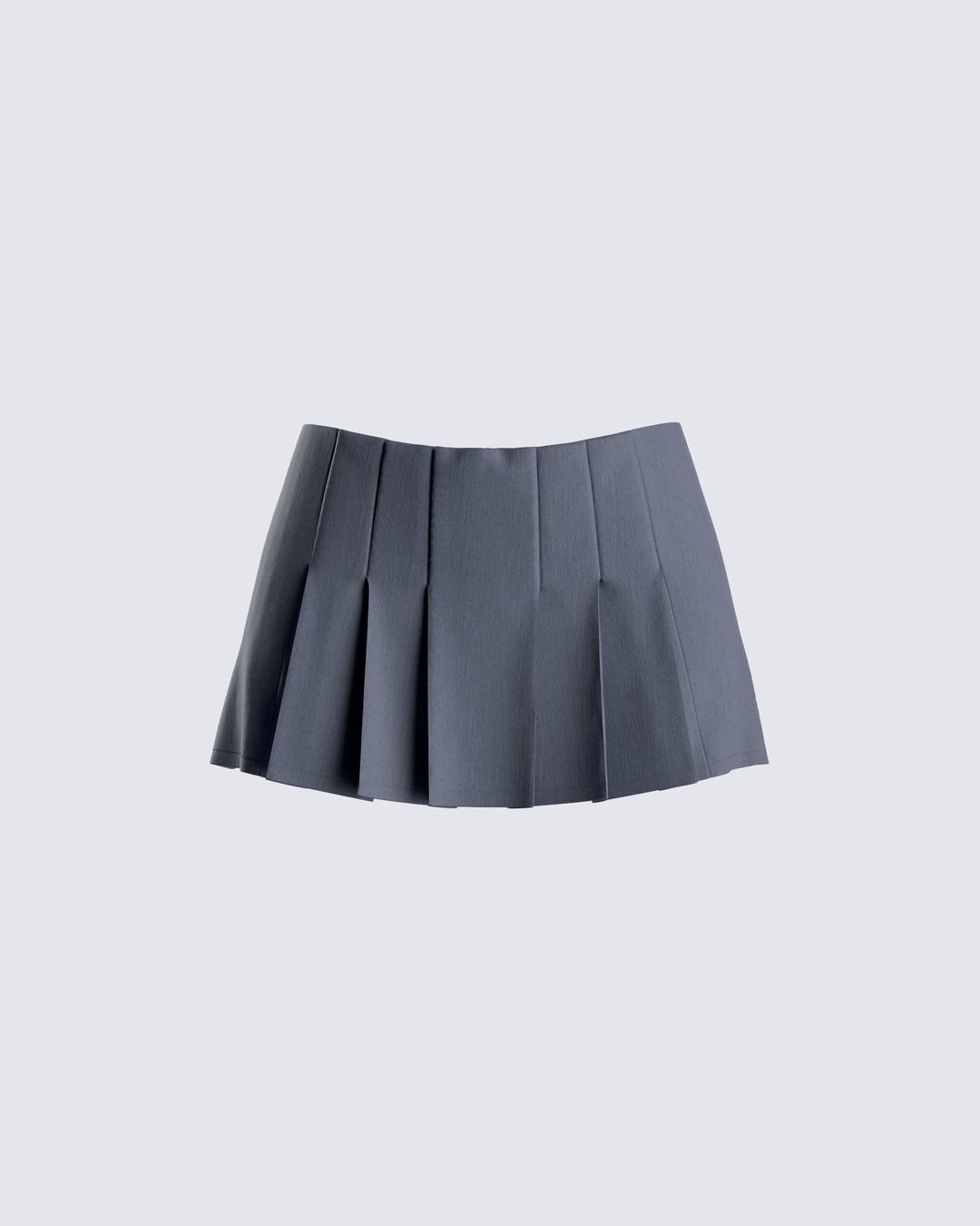 Metin Charcoal Mini Skirt - XS