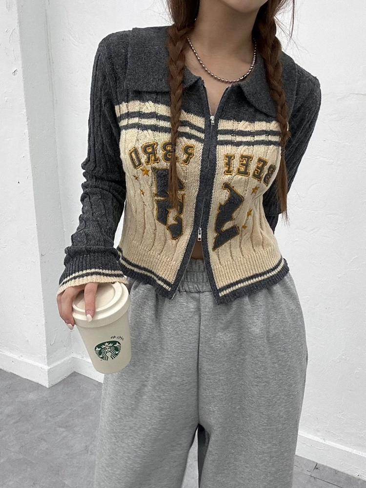 y2k 니트 집업 (2color)