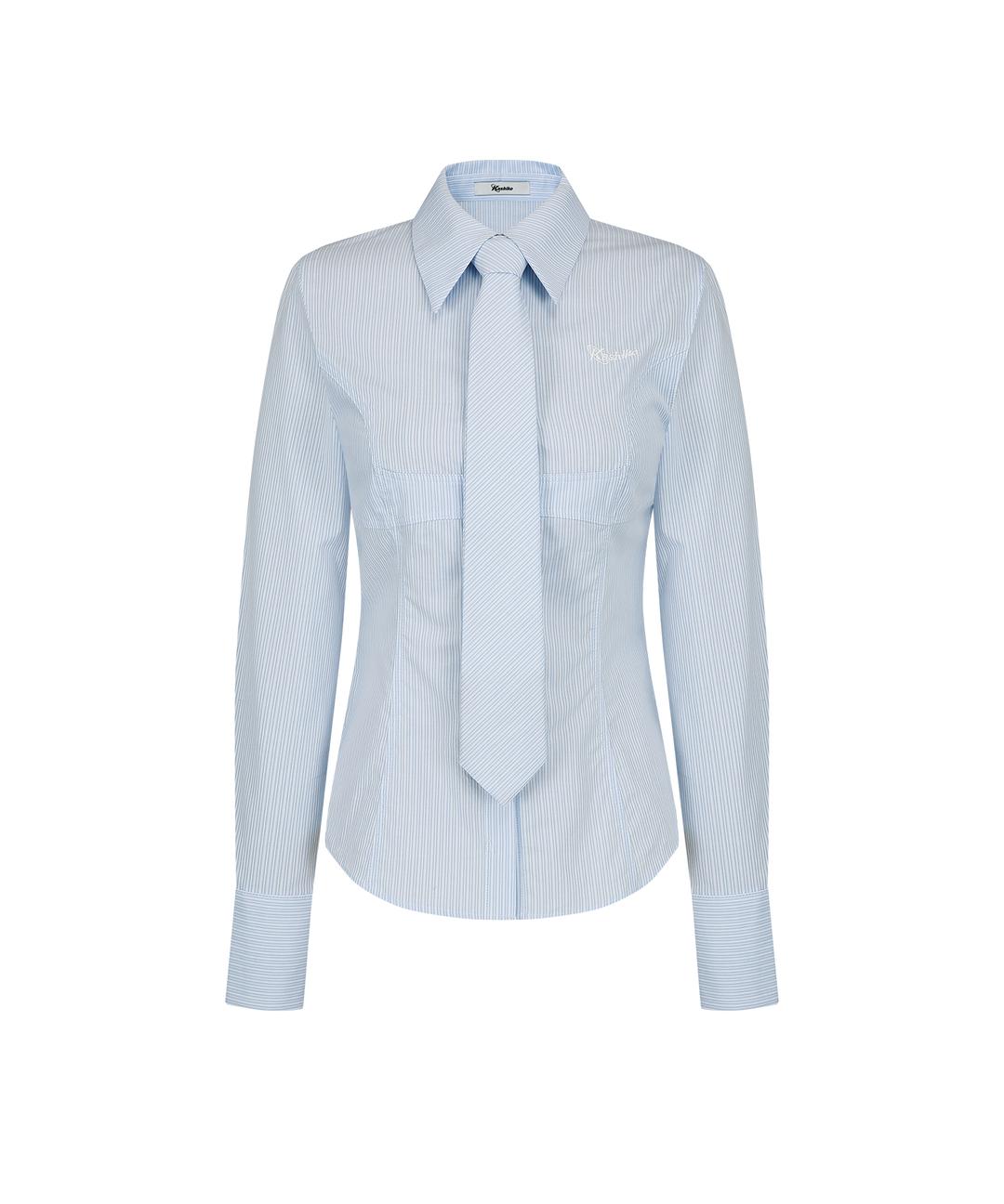 Slim Corset Shirts Blue