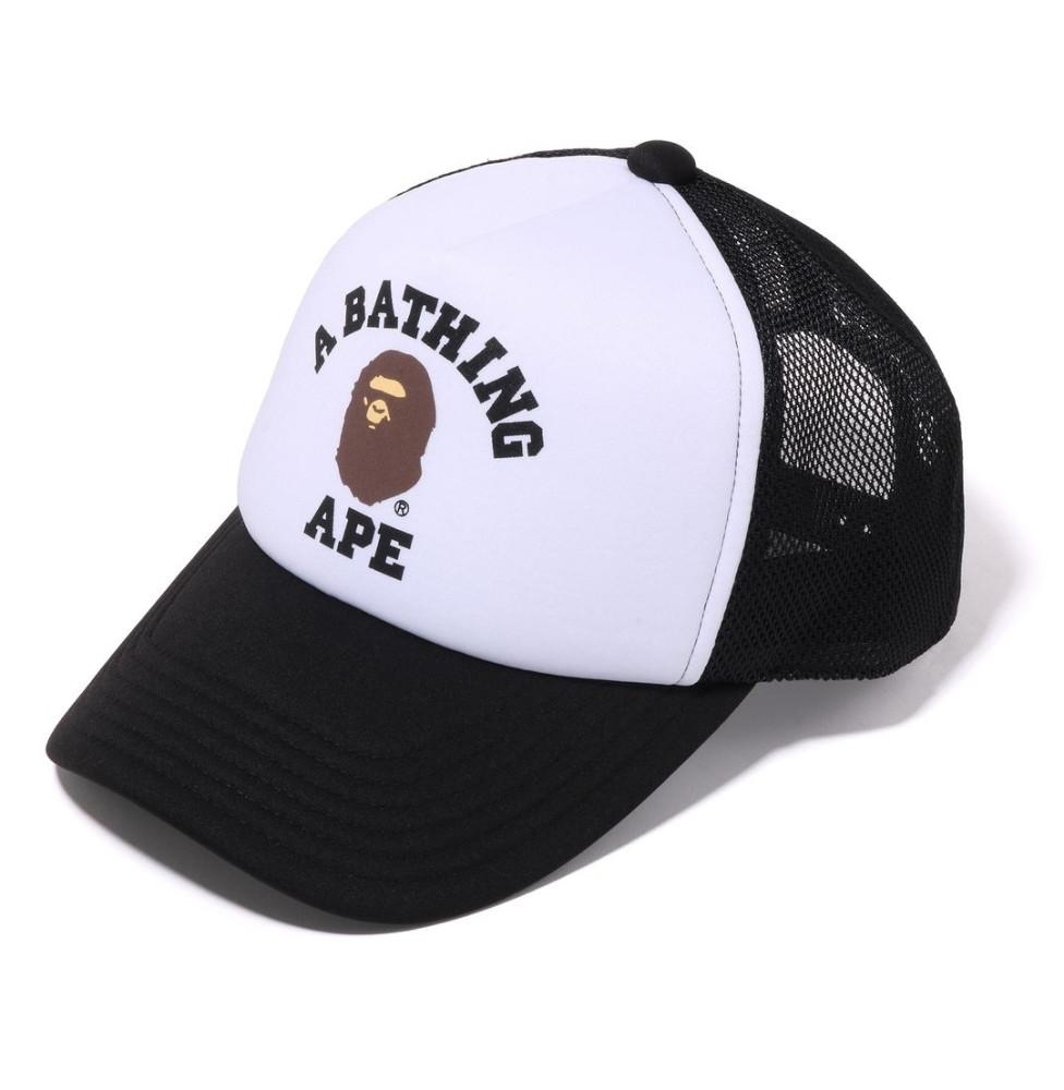 [베이프정품] (블랙컬러 국내배송)  모자 베이프 컬리지  메쉬캡  BAPE COLLEGE MESH CAP