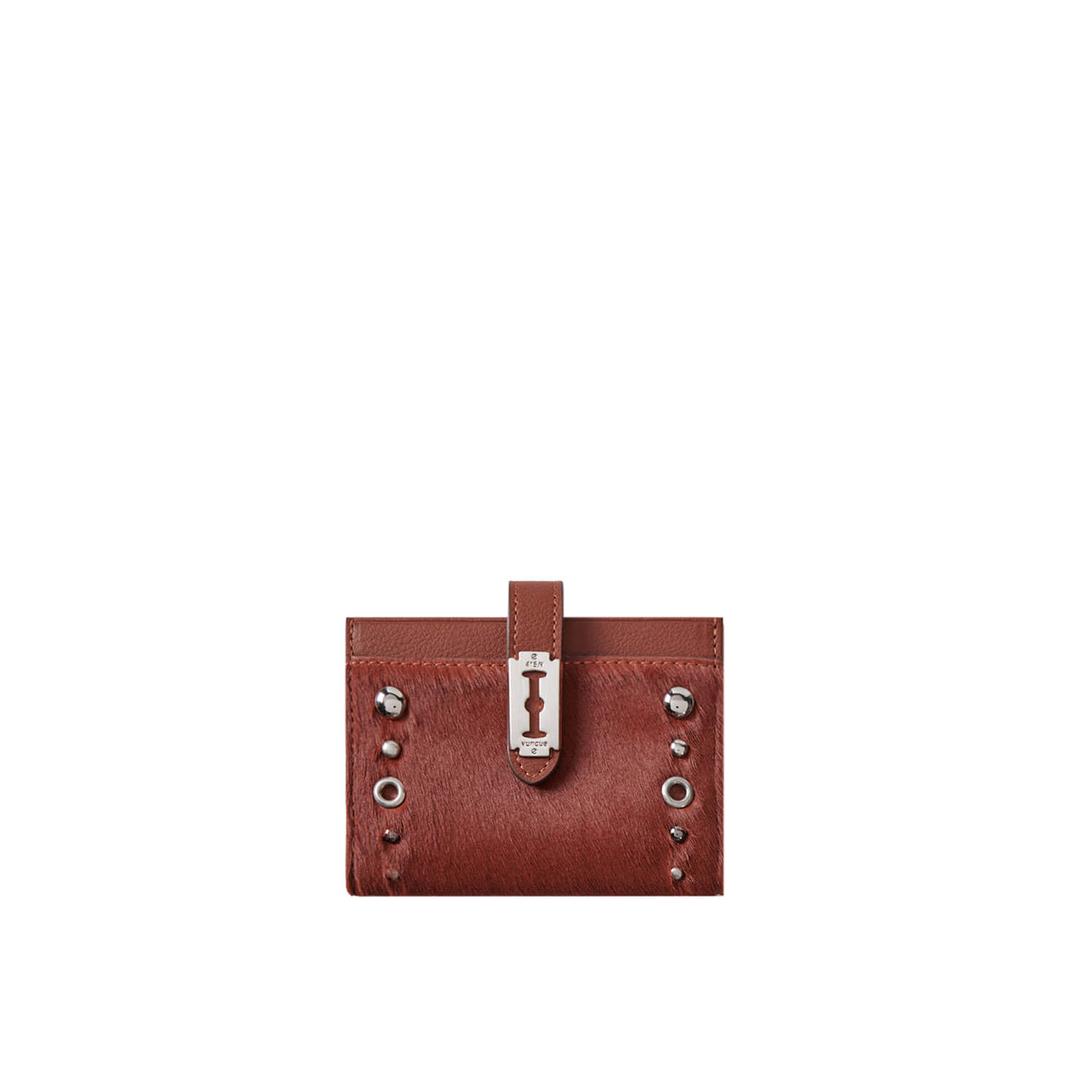 Magpie Goth Stud Card Wallet (맥파이 고스 스터드 카드지갑) Brown