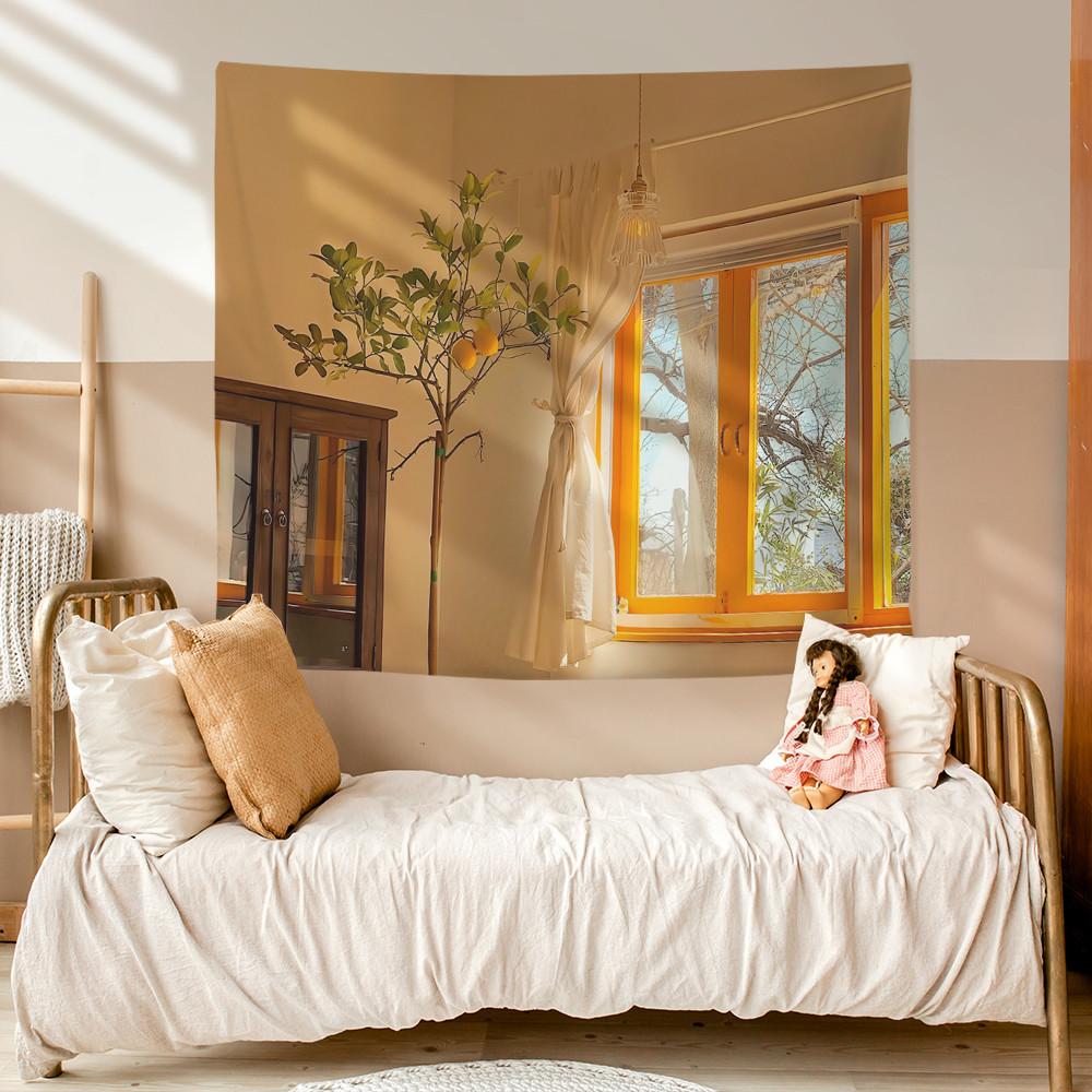 패브릭 포스터 벽 대형 가림막 명화 01 감성 34종 레몬 나무 창가 95x73