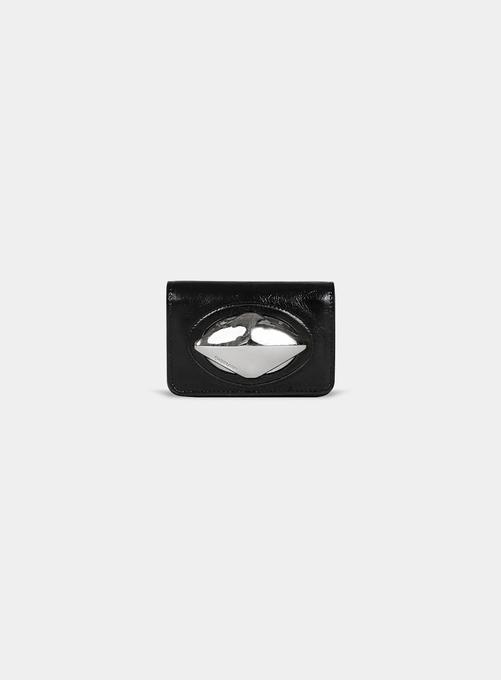 [w-bag23-010] 엘립스 심볼 아코디언 지갑 - 오닉스