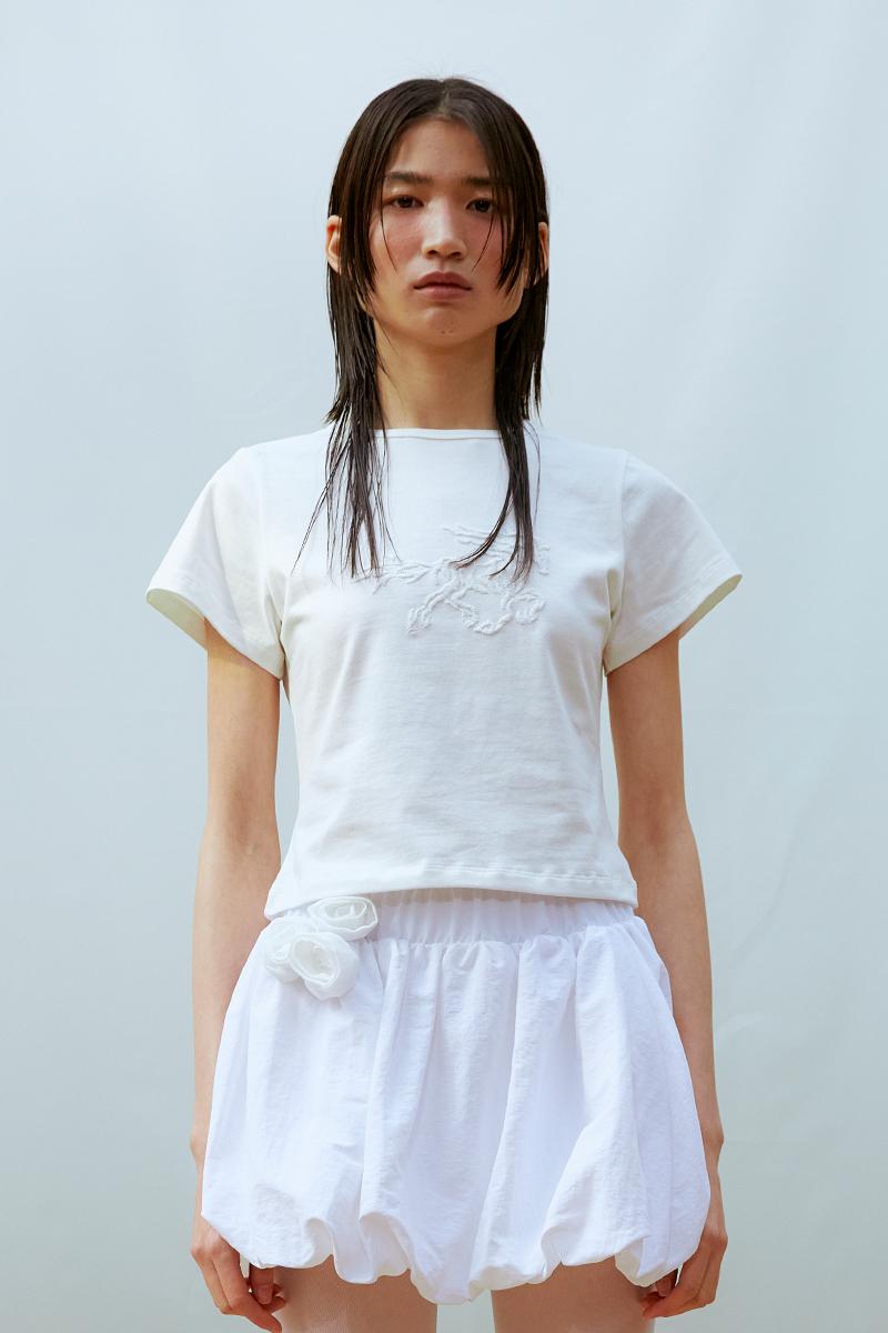 Horse Crop T-shirt (WHITE)