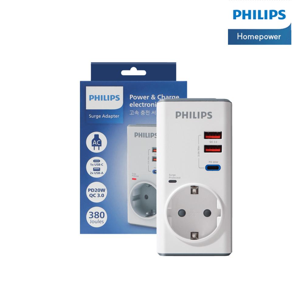 필립스 멀티탭 고용량 고속충전 USB 무선 서지보호 4구 A타입 C타입