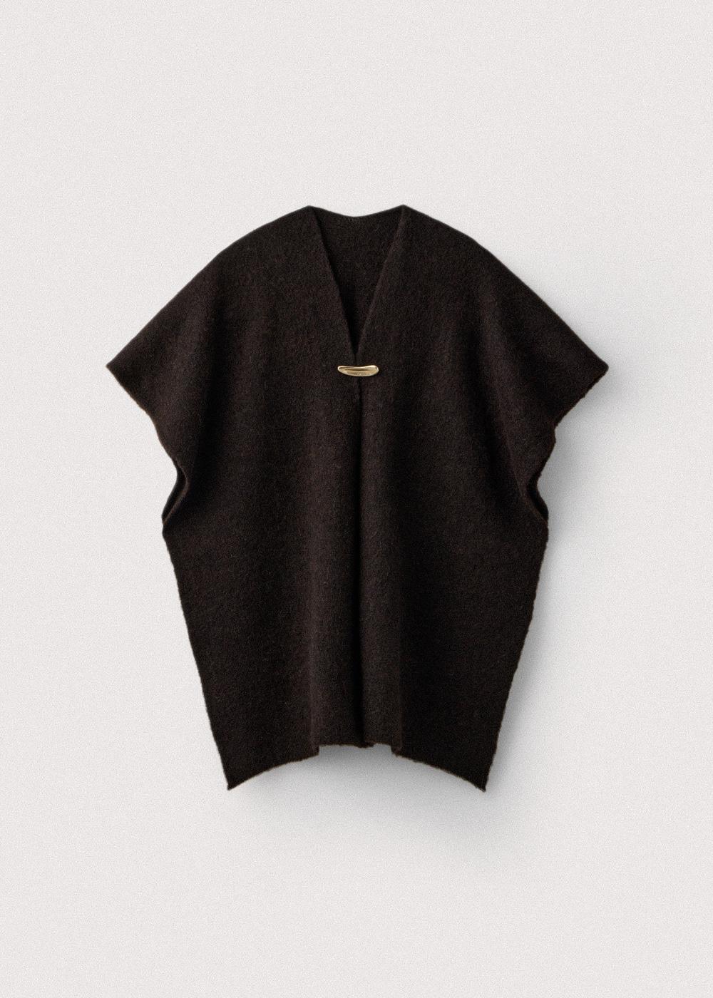 Italy Kid Mohair Muffler_Brown