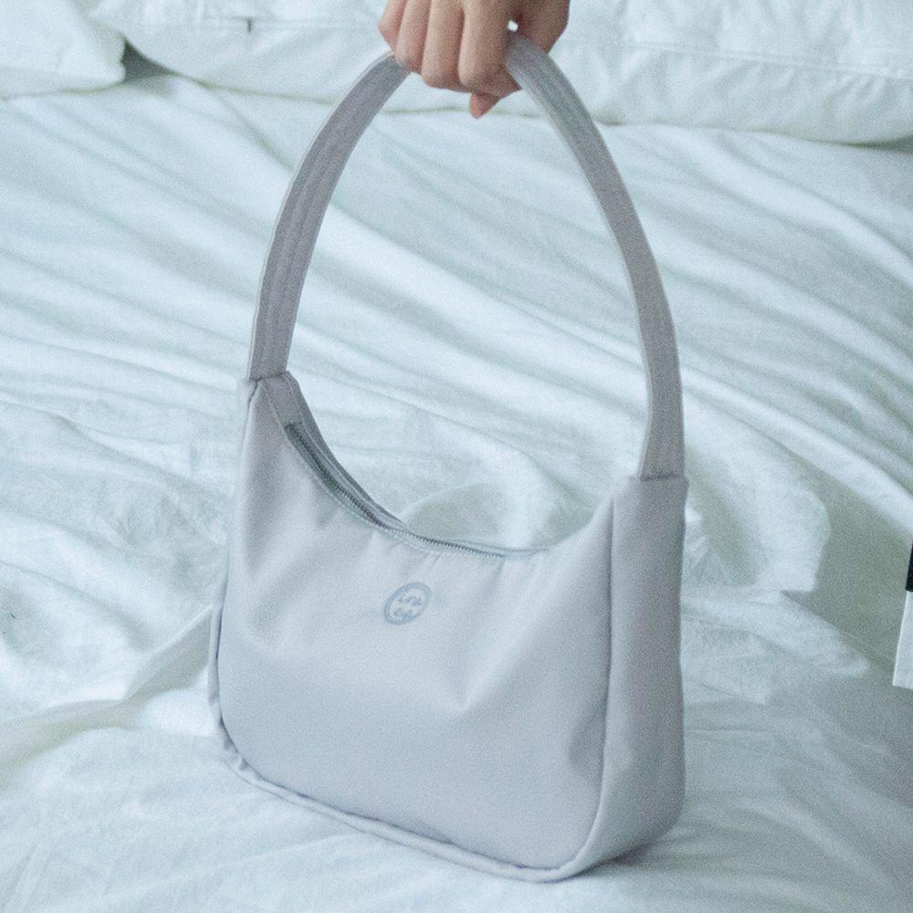 nylon mini hobo bag_cool grey