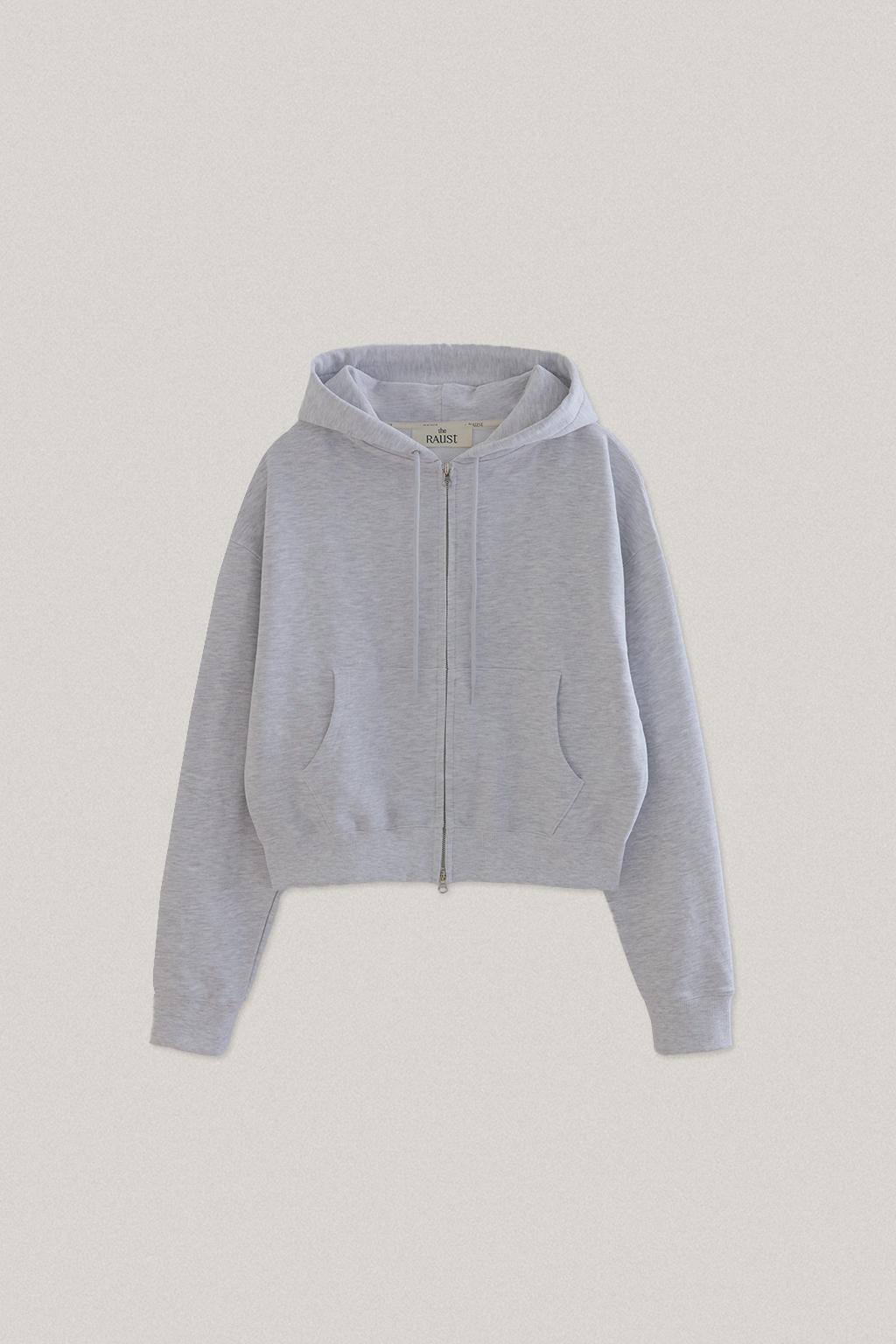 후드 집업 WHITE MELANGE