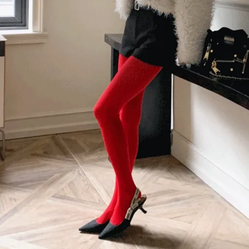 [1+1❤당일출고❤] 딜리 컬러 팬티 스타킹 9color