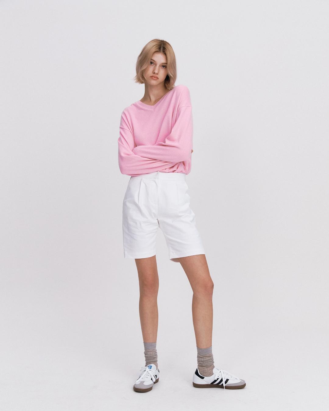 UNISEX N V-Neck Knit [PINK]
