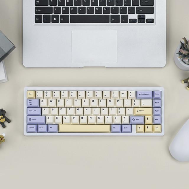 KBDfans 연보라 보라 화이트 포인트 키보드 체리 PBT 키캡 레오폴드