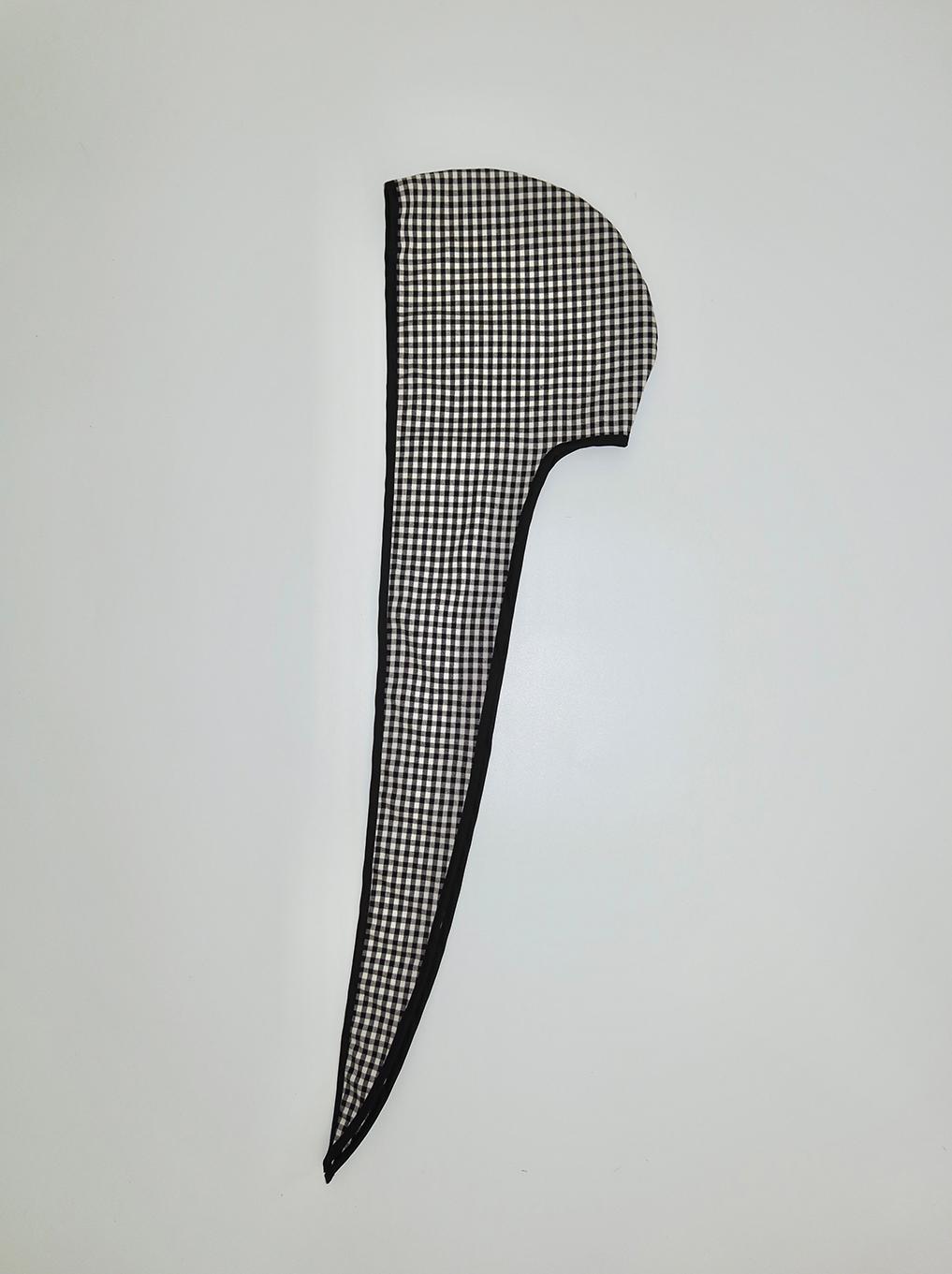 Hood scarf Gingham black