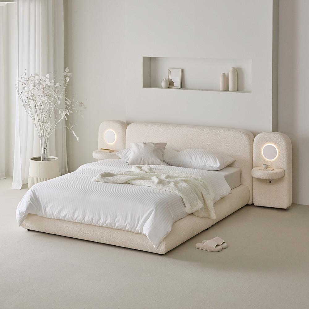 퍼니코 빈 아쿠아텍스 패브릭 평상형 호텔 침대 프레임 슈퍼싱글 퀸 킹 라지킹 캘리포니아킹