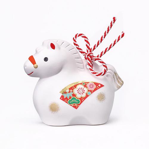 야쿠시가마 2026년 말의 해 스트랩 백사 도자기 장식