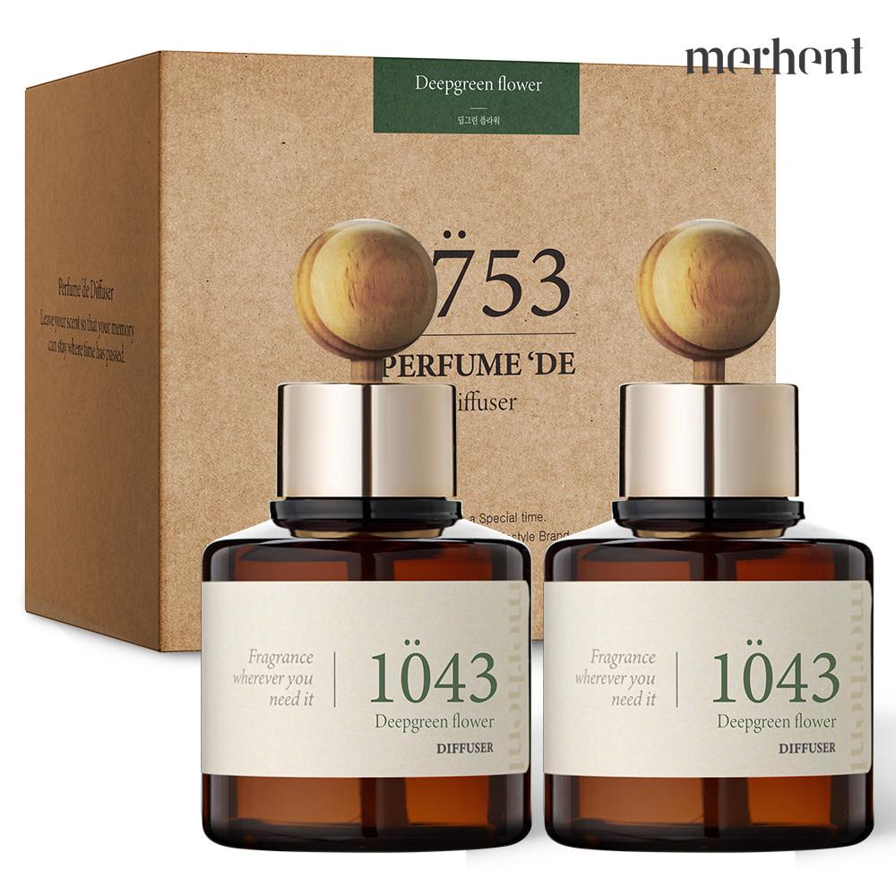 메르헨트 퍼퓸 드 차량용 디퓨저, 딥그린플라워, 80ml 2개입