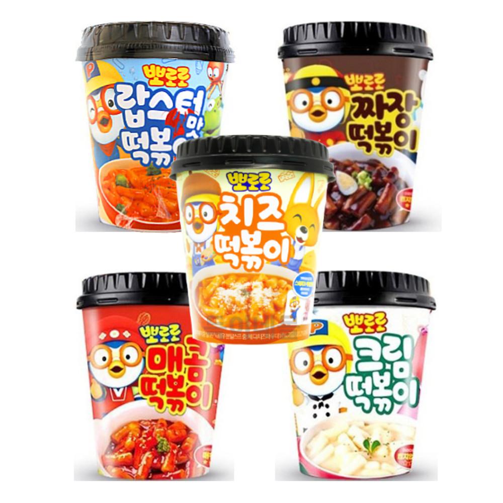 뽀로로떡볶이X4개 골라담기 크림 짜장 매콤 치즈 /아이간식/어린이떡볶이