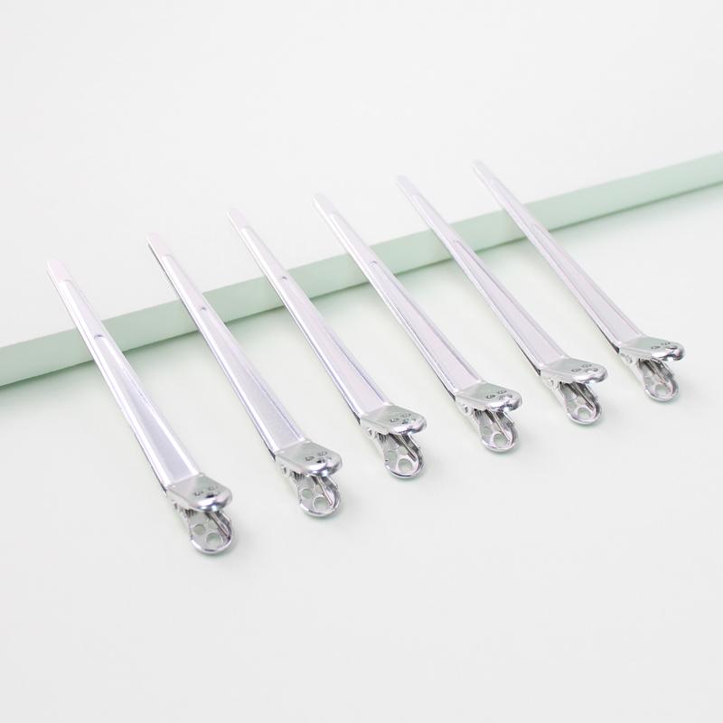 글로스앤글로우 자국없는 집게핀(대) 실버 6P