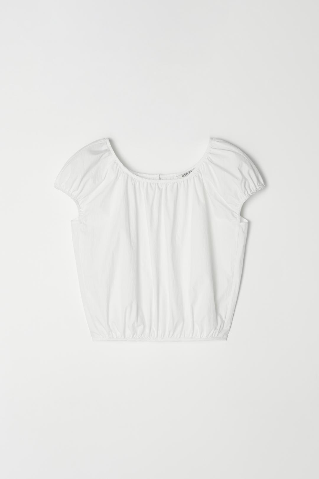 MADE - Shirring blouse (ivory) '5th Re-order'