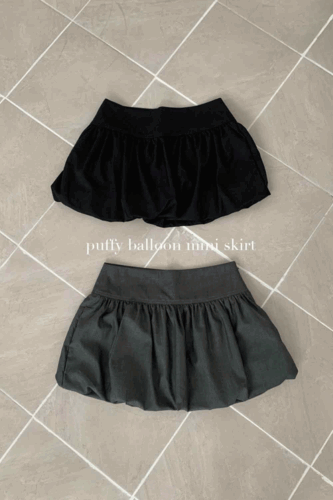 puffy balloon mini skirt