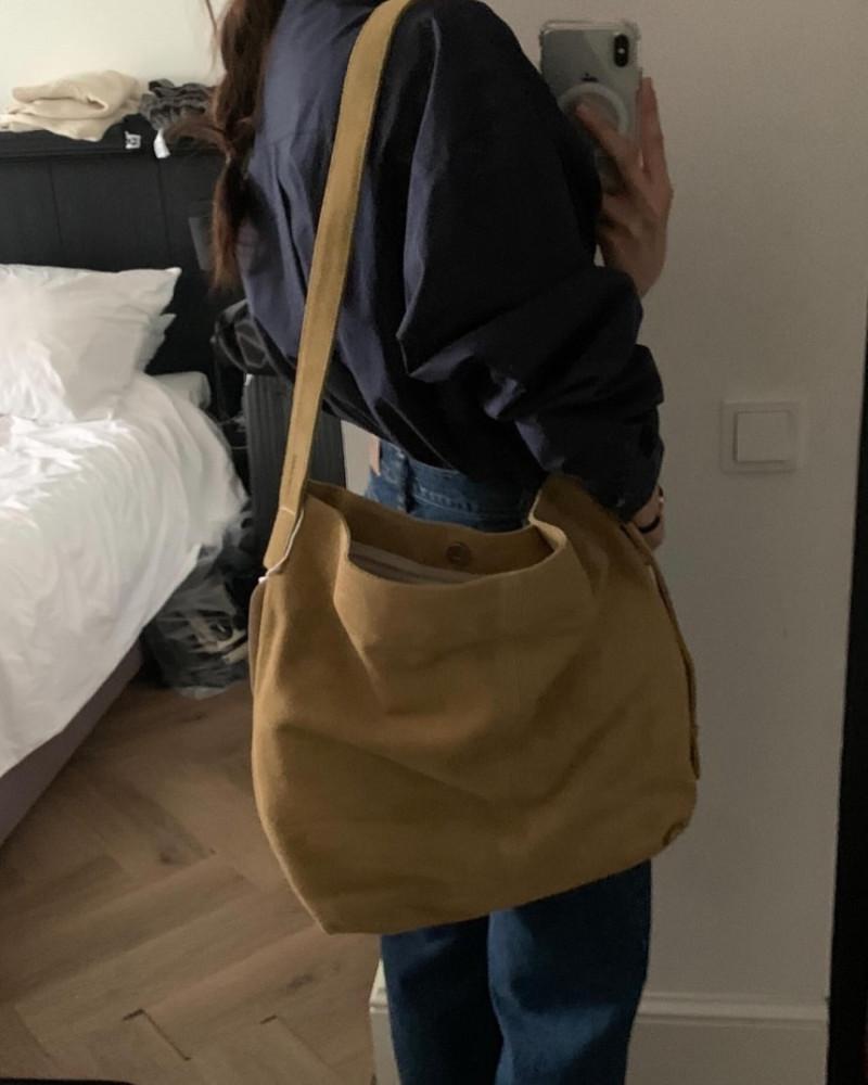 오버테이크 뉴하임 천연 소가죽 스웨이드 백 클래식 빈티지한무드 이너프