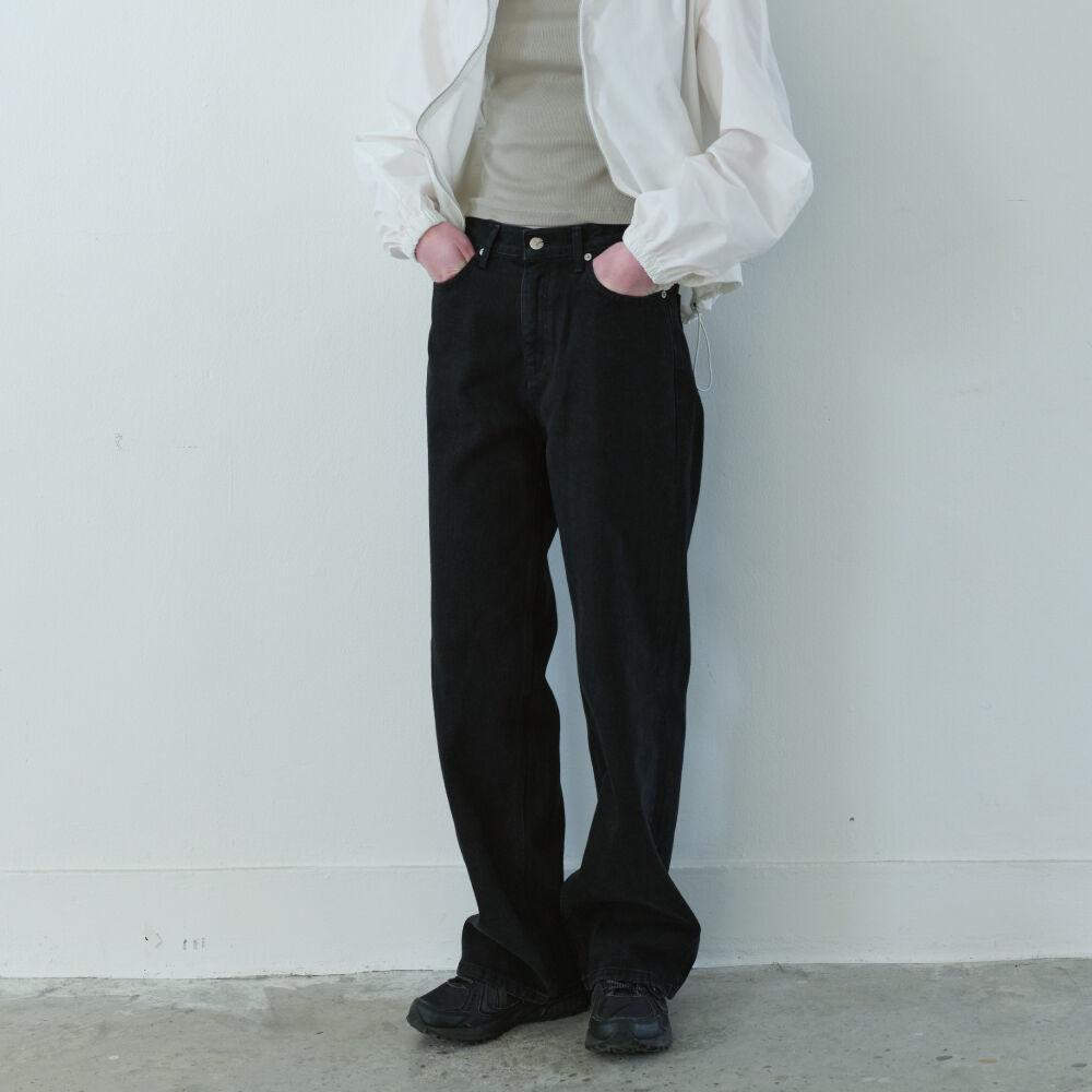 워싱 흑청 데님