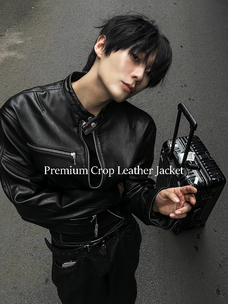 [코시하루 자체제작 BEST. 하루 300장돌파..] 트오브 프리미엄 크롭 레더 자켓