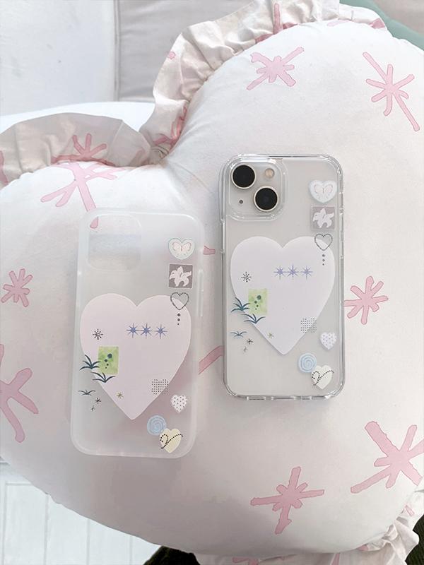 봄의 조각들 • 투명 젤하드 케이스 • 반투명 젤리 케이스 • 아이폰 13mini