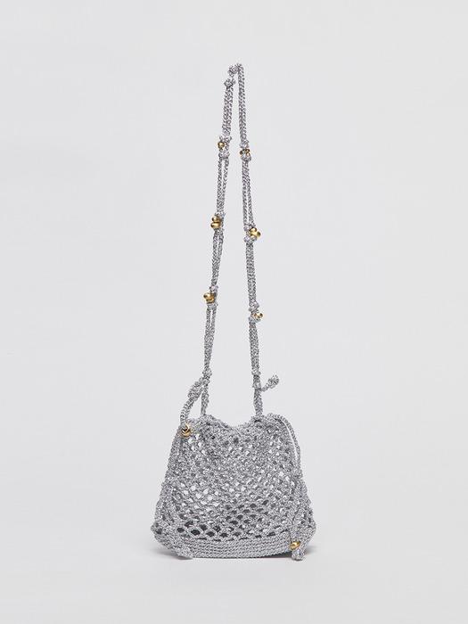 Gem net pouch bag(Silver spoon)