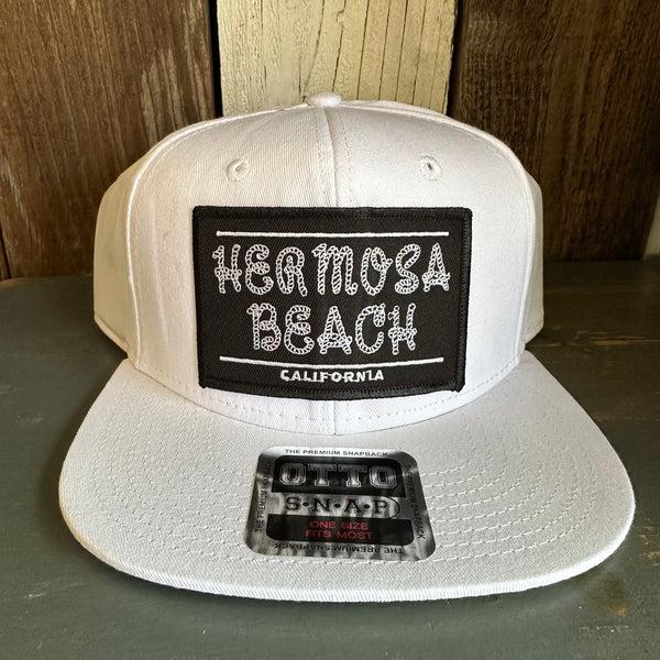 Hermosa Beach ROPER 6 Panel Mid Profile Snapback Hat - White