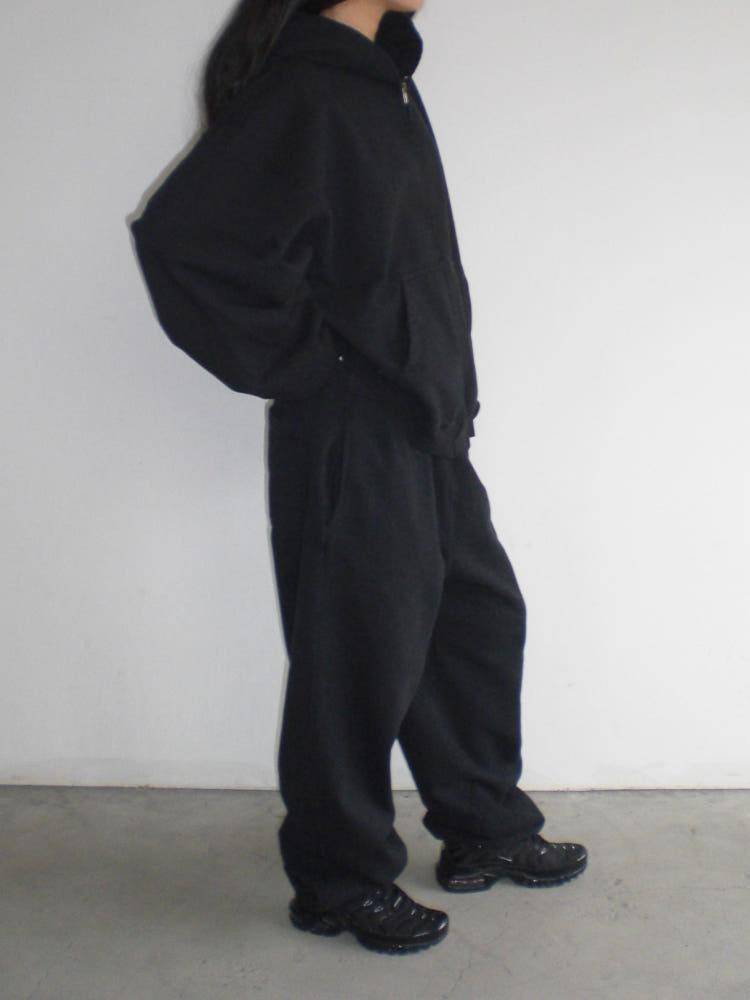 헤비 코튼 후드 집업