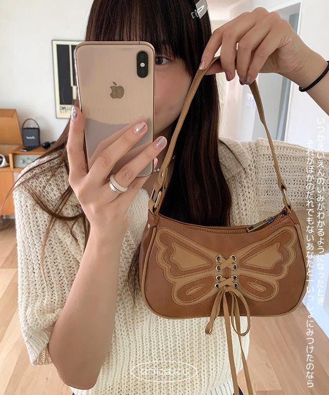 vintage butterfly shoulder bag