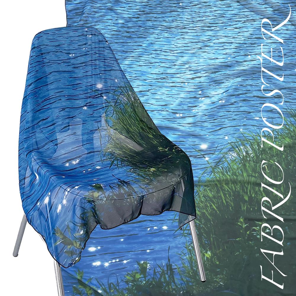 summer river fabric poster