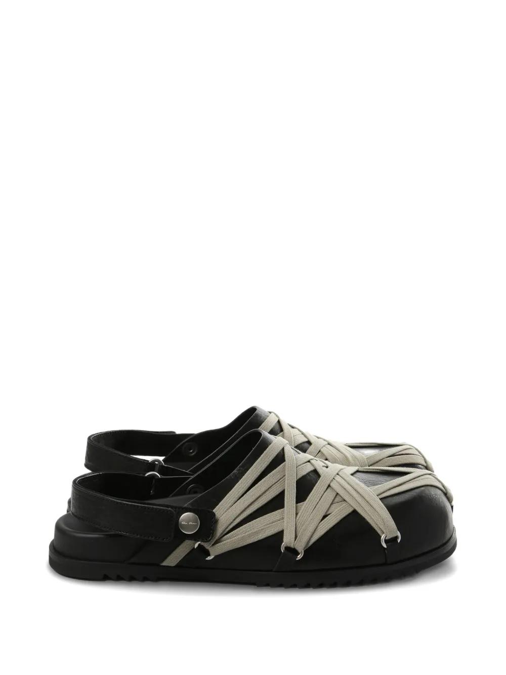 Rick Owens 메갈라스 레더 뮬 | 블랙 | FARFETCH KR