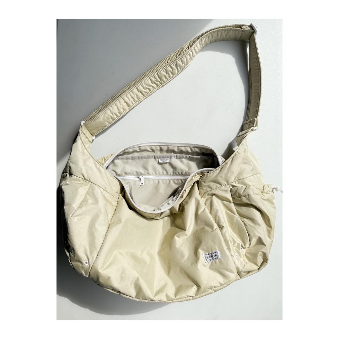 PORTER GIRL - NYLON SHOULDER BAG L (Mat Ivory)