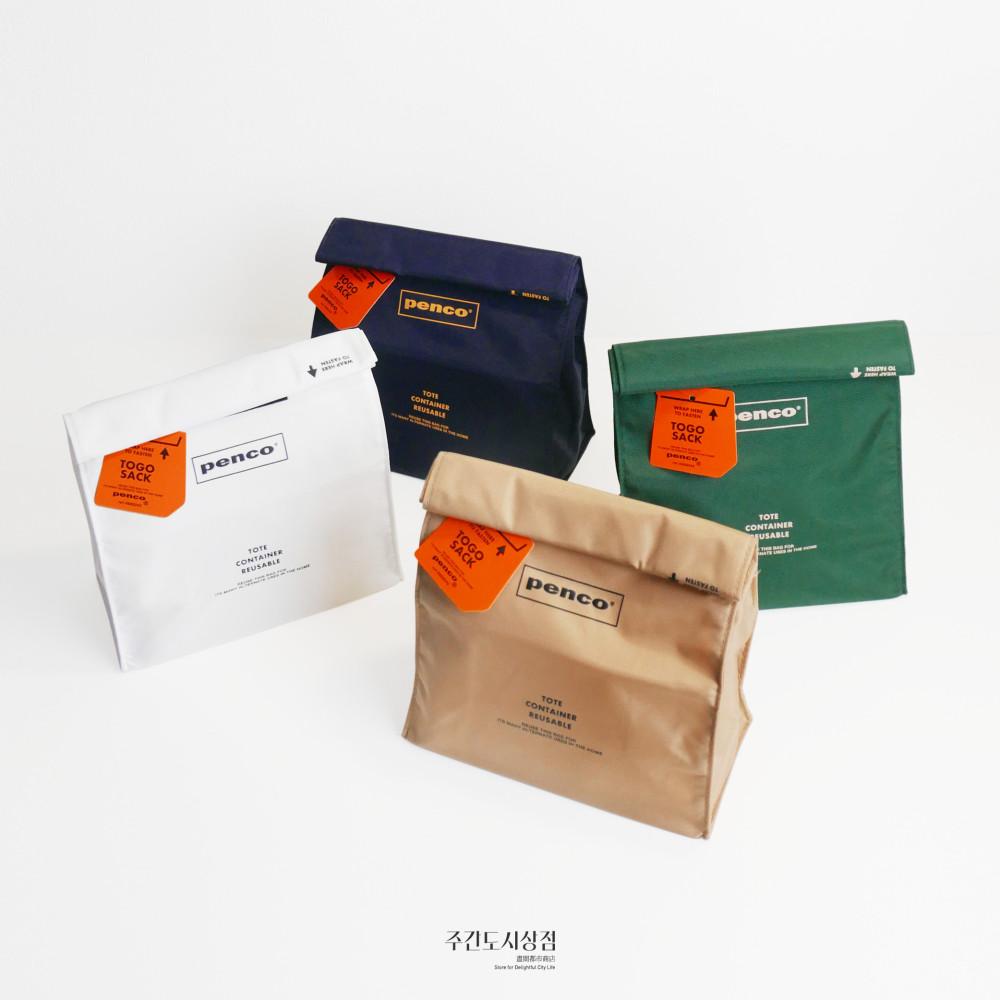 Penco TO-GO SACK 펜코 투고백 아웃도어 폴딩 파우치 도시락 롤업 봉투