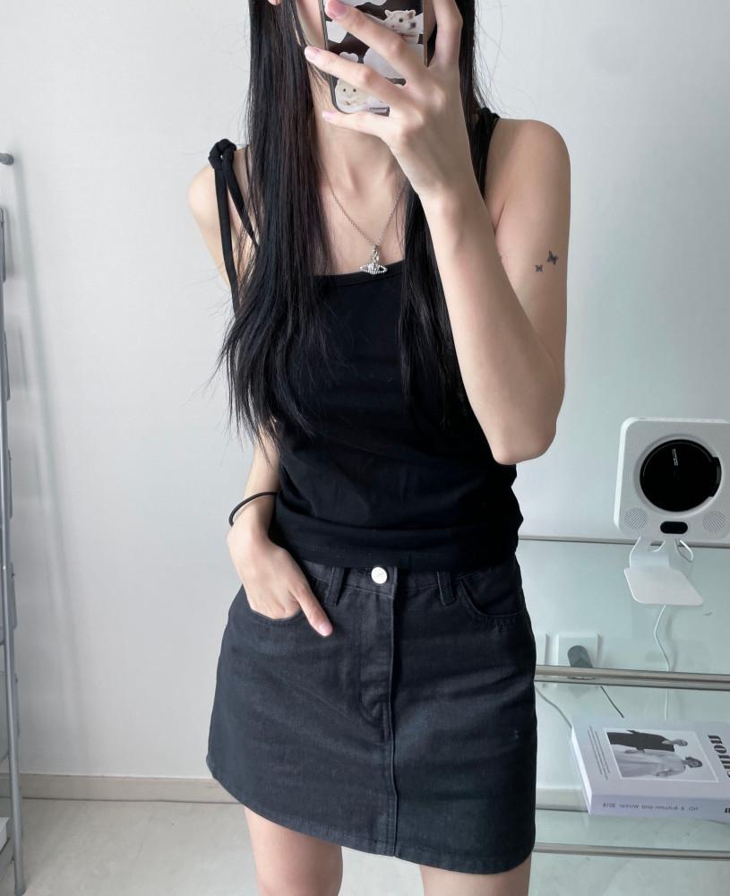 코튼 셔링 탑 (2color)