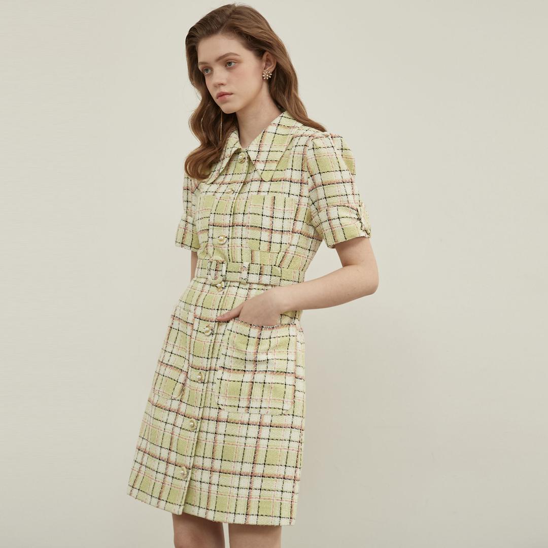 23SS Floral Doors Calla 67 TweedRibbon Twinkle Green(원피스)