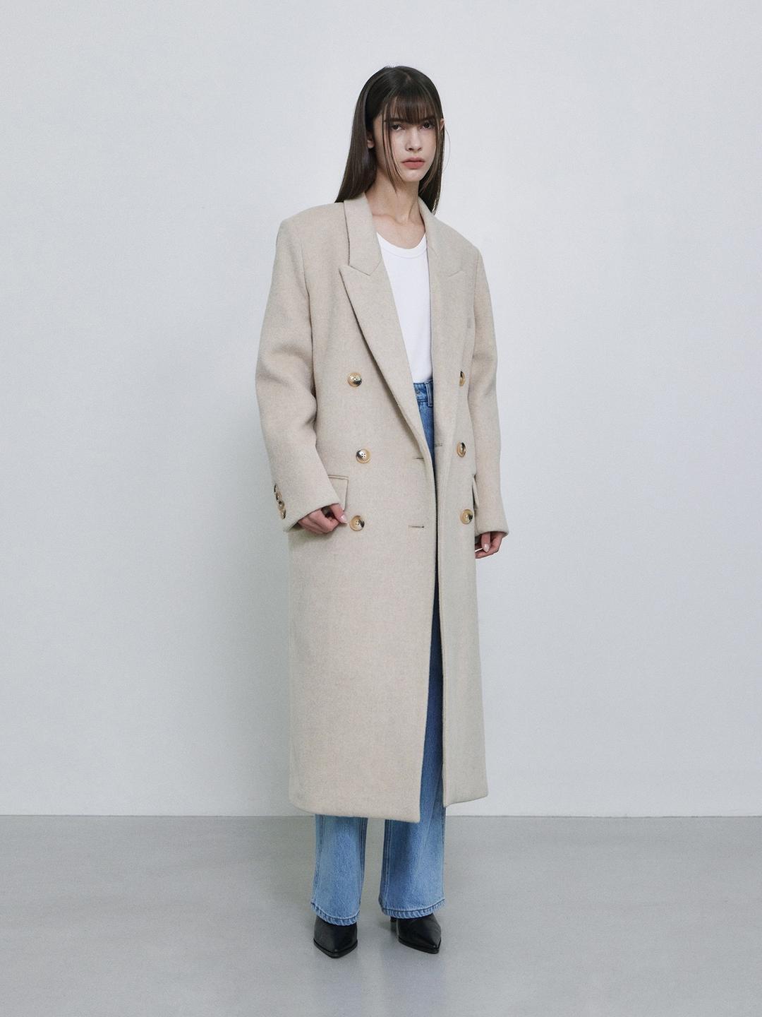 NORMOR(노머) Cashmere Long Coat Ivory