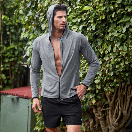 남성래쉬가드 후드집업 YAW5061_GY